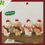 Christmas限定 クリスマスキーホルダー  熊形 キーリング 可愛い キーペンダント