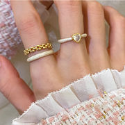 指輪　リング　アクセサリー　レディース　韓国ファッション　ハート　メタル　デザイン