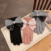 手袋　韓国ファッション　秋冬　かわいい　レディース　蝶結び　リボン　ビンテージ　デザイン