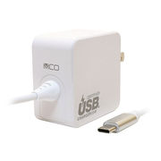 ミヨシ GaN USB-PDケーブル一体型 65w 白 1.5m IPA-GC15AN/W