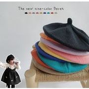韓国風子供服   子供用 ニット 帽子   キッズ  ベビー  キッズ  帽子 ベレー帽　帽子　ハット10色