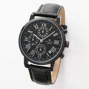 正規品 SalvatoreMarra 腕時計 サルバトーレマーラ  SM22103-BKBK 日常生活防水 日付表示 レザーベルト