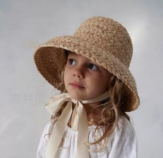 INS 2023夏新作 草編み帽子   かわいい  子供用    ハット   韓国風  ファッション