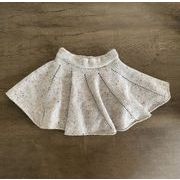 2022秋新作 韓国子供服 無地 ニット 女の子 ベビー服　キュロット スカート セーター 可愛い 2色