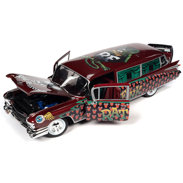 ラットフィンク ミニカー AUTO WORLD 1:18 AUTO WORLD 1:18 RAT FINK 1959 CADILLAC ELDORADO HEARESE