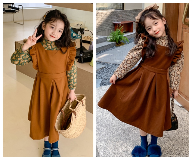 【秋冬新発売】韓国子供服 子供服 女の子 スカート 可愛い ワンピース ファッションドレス