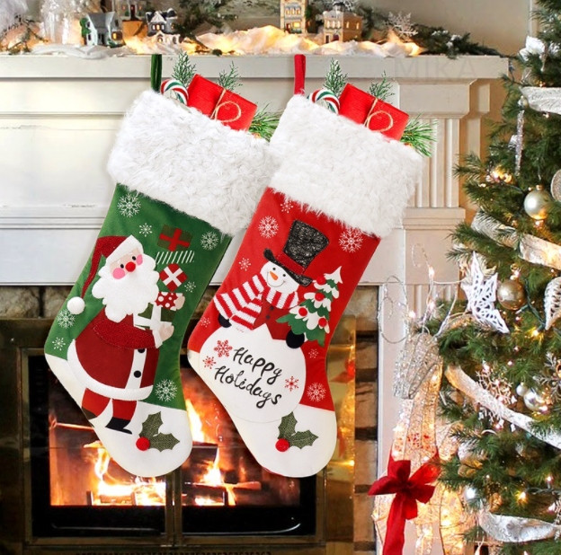 クリスマス プレゼント袋  壁掛け  クリスマス靴下   ギフトバッグ  玄関飾り クリスマスツリー飾り