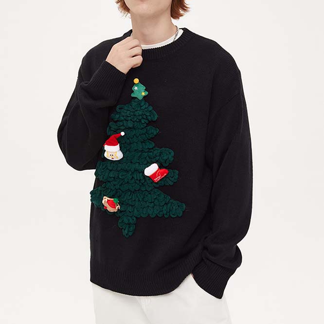 ユニセックス　メンズ　ニット　セーター　クリスマス雰囲気　大きいサイズ　ストリート系　渋谷風☆