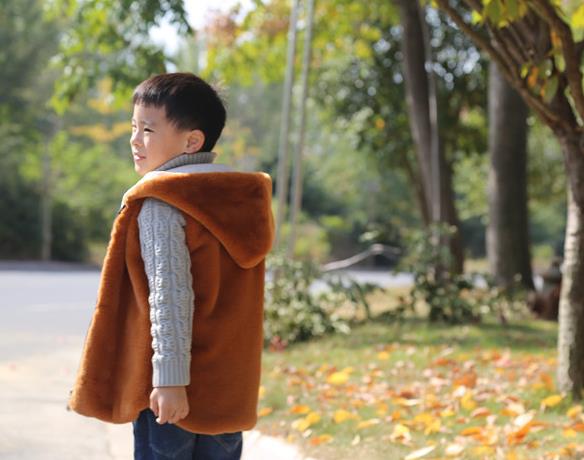 韓国風子供服  キッズ トップス   もふもふ   コート ベストカーディガン ニットセーター 裹起毛 5色