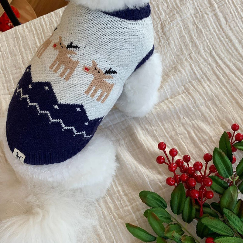 2022秋冬新作  クリスマス  いペット用   ペット用セーター   ペット服   子犬の服  両足の衣  小型犬服