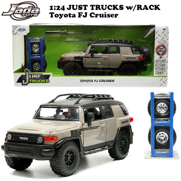 【返品?交換対象商品】 TRUCKS JUST 1:24 JADATOYS w/RACK CRUISER FJ TOYOTA WHEELS & Jada Toys