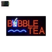 LED 光る看板 サインボード ネオンサイン 営業中 電光 掲示板 壁掛け 目立つ 店舗用 BUBBLE TEA 48x24cm