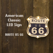 American Classic LED Sign アメリカンクラシック【ROUTE US 66】