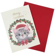 フェリシモ猫部 クリスマスカード 立体 ポップアップカード