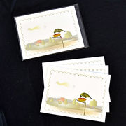ファンタジーカード 3枚セット  メジロとオレンジの実・純日本製