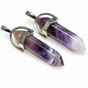 お買い得 アメジスト ダブルポイント 両剣ポイント ペンダントトップ ペンデュラム