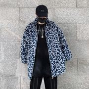 メンズ服　秋冬　韓国風　ボアジャケット ヒョウ柄コート ふわふわ 大きいサイズ アウター ストリート系