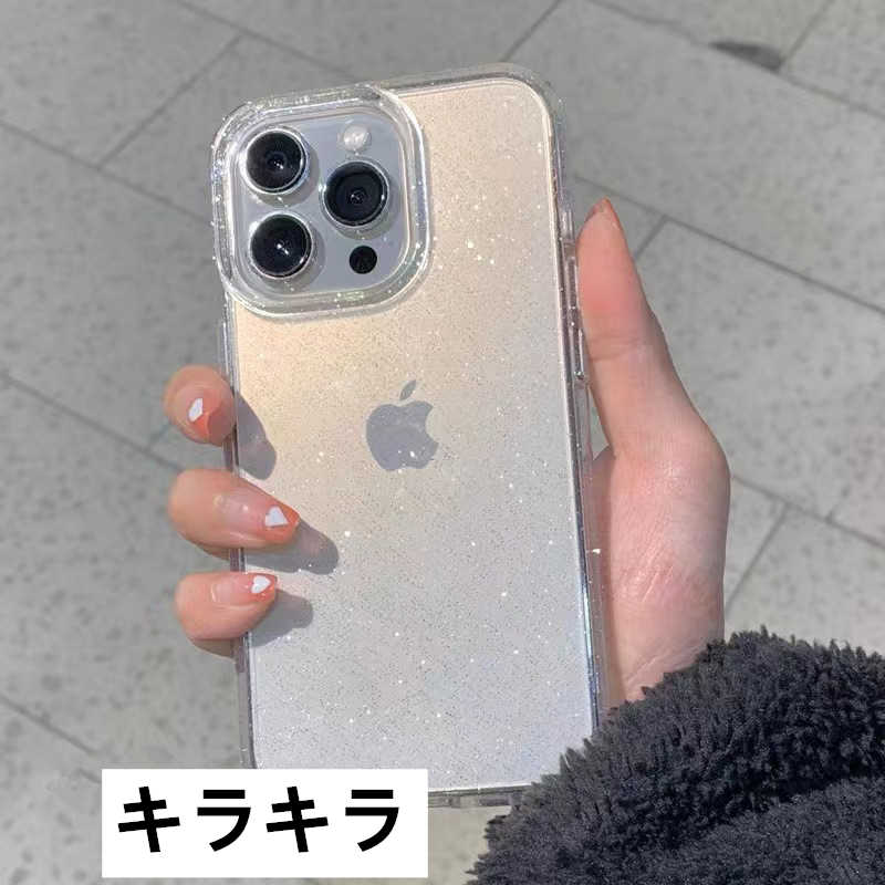 透明 iPhoneケース キラキラ iPhone14ケース スマホケース 携帯ケース