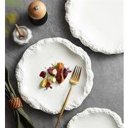 各方面ともよい 平皿 浅皿 ホテル食器 岩紋 皿 料理皿 家庭用 盛り付け エレガント イレギュラー