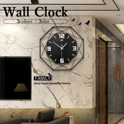8角形 ヨーロピアンスタイル 壁掛け 時計 モダン インテリア雑貨 ウォールクロック ラグジュアリー