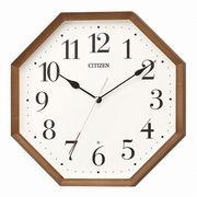 【代引不可】CITIZEN シチズン 電波八角形時計 壁掛け時計