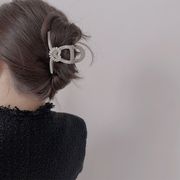 バンスクリップ　ヘアアクセサリー　髪飾り　韓国ファッション　春夏　ストーン