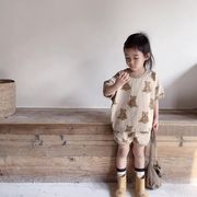 2023 春夏人気 韓国風子供服 子供服 ベビー服 可愛い おしゃれ セットアップ 80-130CM 2色