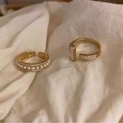 指輪　リング　アクセサリー　韓国ファッション　デザイン　人造パール