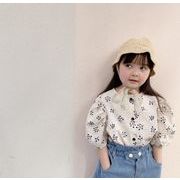 夏新作 韓国風子供服  子供服  キッズ服半袖  シャツ 女の子   トップス インナー  ベビー服