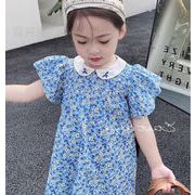 2023夏新品 韓国風子供服 半袖 カジュアル ワンピース ベビー服  おしゃれ 女の子 90-140