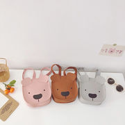 韓国キッズリュック　熊さんバックパック　PU　散歩バッグ　可愛い　子供バッグ