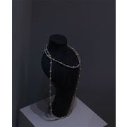 オシャレの幅が広がる  パールネックレス イレギュラー マルチ ヘアチェーン エレガンス 数珠 新品