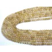 【丸ビーズ】ルチルクォーツ 4mm