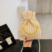【バッグ】3色 ・草編みバッグ・ショルダーバッグ・手提げ鞄・かわいい・