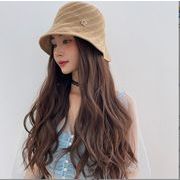 韓国メンズレディース　春秋キャップ　ウィッグキャップ　かわいい　かつらと帽子　ヒップホップ帽子