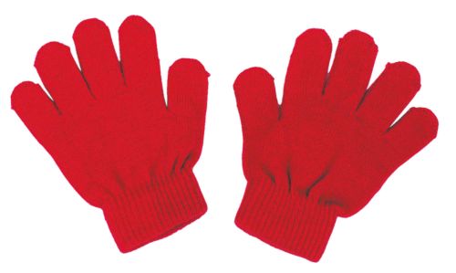 カラーのびのび手袋 赤 10双組 18161