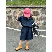 韓国風子供服 子供服 　デニム  ジーパン セットアップ キッズ   トップス カジュアル ベビー服
