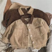 ins春秋新品  韓国風子供服  ベビー服   キッズ  コーデュロイ   コート  アウター  ジャケット