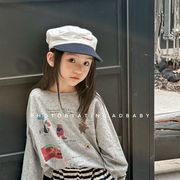 2025秋新作  韓国風子供服  キッズ服   カジュアル  パーカー  トップス    Tシャツ  男女兼用 3色
