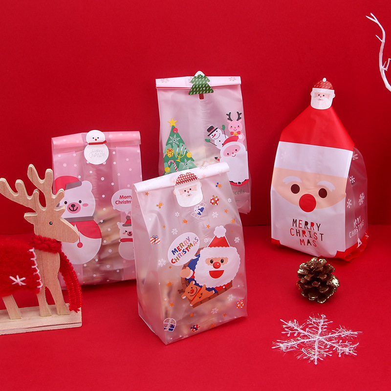 クリスマス   プレゼント用   生活雑貨   小物入れ   ギフトバッグ   収納袋   プラスチック  5色