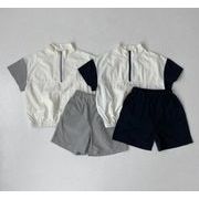韓国風子供服  べビー服  Tシャツ ＋パンツ ショートパンツ セットアップ     半袖   キッズ2色