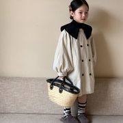 2023秋新品 韓国風子供服 キッズ服 女の子 長袖 トレンチコート ファッション