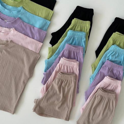 2023夏人気   韓国風子供服  キッズ   ベビー服  トップス+パンツ  ショートパンツ 半袖   セットアップ