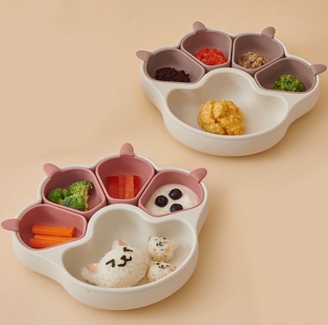 猫 肉球 子供食器 皿 プレート ひっくり返らない ベビー食器 baby 落下