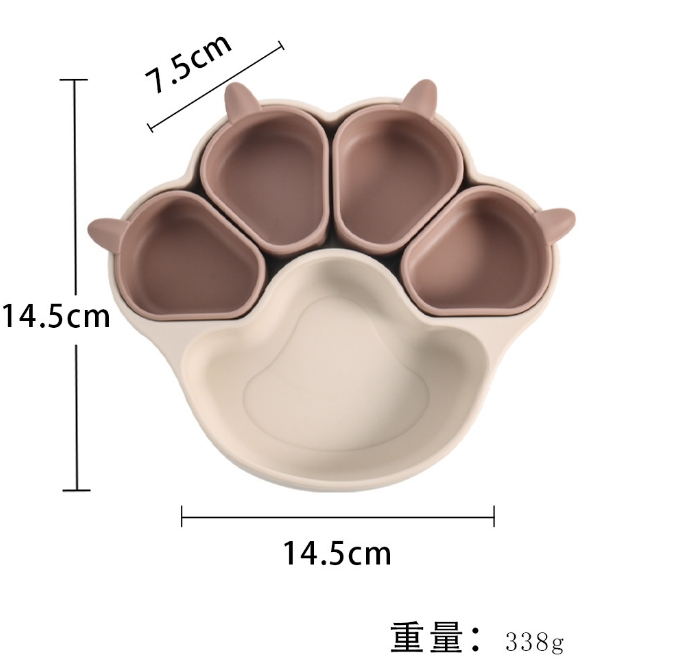 猫 肉球 子供食器 皿 プレート ひっくり返らない ベビー食器 baby 落下