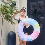 2024夏   ハワイ   子供浮き輪   ビーチ用   大人   水遊び用品   外遊び   水泳用品   花    海水浴