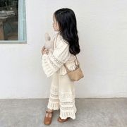 2024春秋新作  韓国風子供服  ベビー服  キッズ服   可愛い  セーター+ズボン  セットアップ