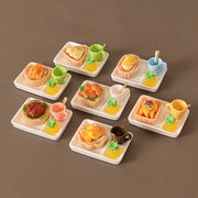 ドールハウス 模型    撮影道具  モデル   ミニチュア   インテリア置物    デコレーション   食べ物  7色