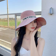 2023春夏新作女性ファッション日よけ日焼け止めバケットハット大庇紫外線防止アウトドア太陽帽子