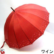 【雨傘】【長傘】16本骨フチ桜柄UV加工付ジャンプ傘